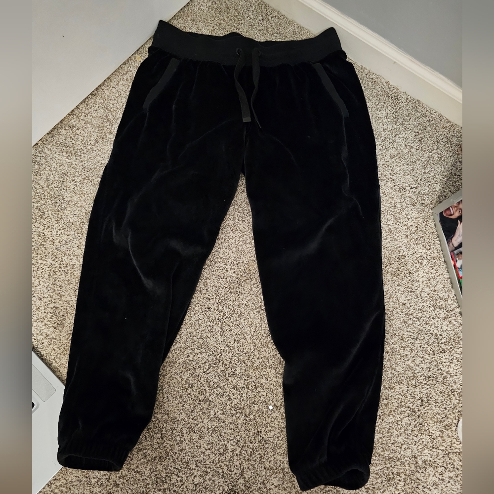 Fuzzy black sweatpants
